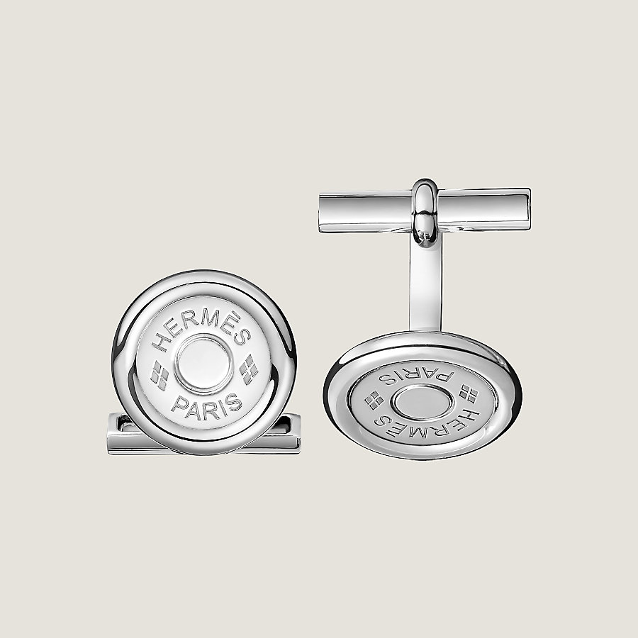 Hermès Ex-Libris cufflinks, large model | Hermès Norway