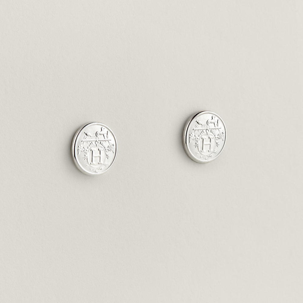 Hermès Ex-Libris earrings, very small model | Hermès Belgium