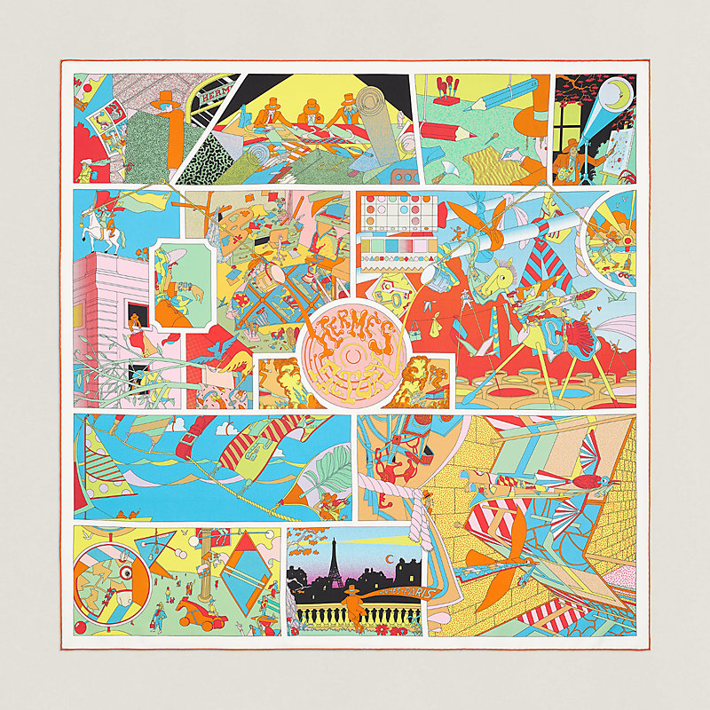 Hermès Factory double face scarf 90, View: , view 4 of 5