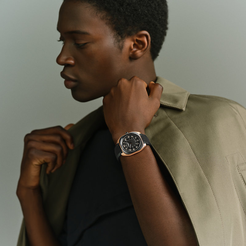 美品★HERMES★上質ウール★バーガンディ★ベルト付★ワンピース Hermès H08 watch, 42 mm | Hermès USA