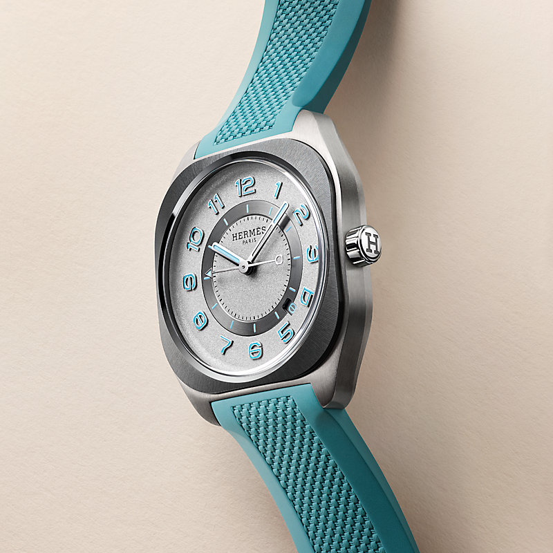 Hermès H08 watch, 42 mm - Green | Hermès USA