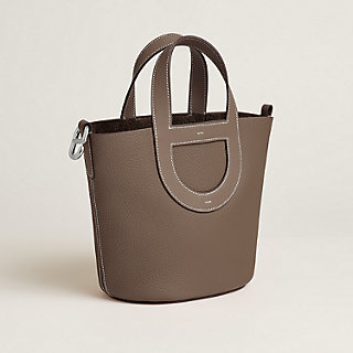 Hermes In-The-Loop bag 18 Etoupe grey Clemence leather/Swift