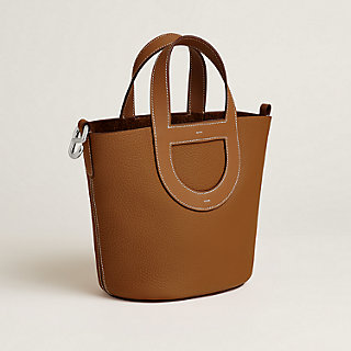 In-the-loop leather bag Hermès Orange in Leather - 20184388