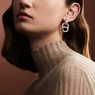 hermes pearl earrings