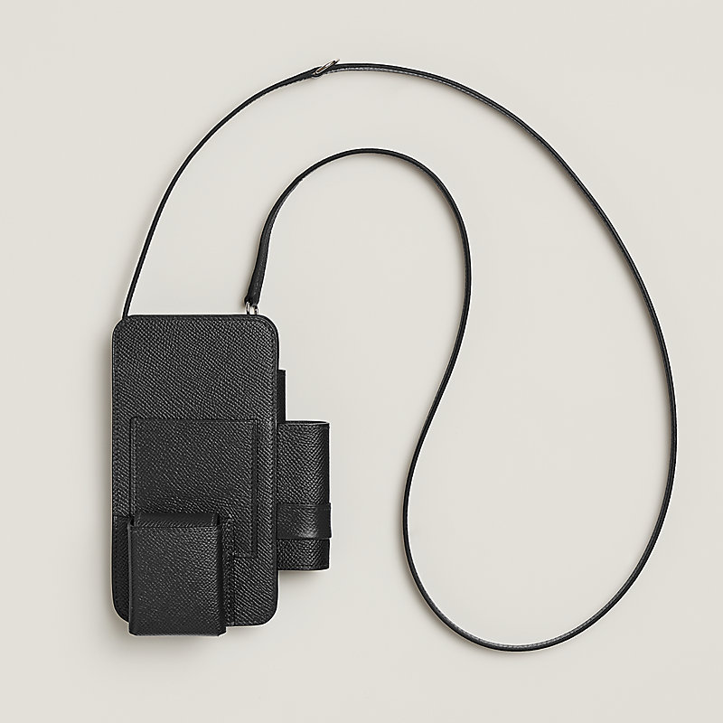 HERMES∽Hermesway エルメスウェイ フォンケース★-パリ安心速達 エルメスウェイ フォンケース ノワール ブラック 黒[] Hermesway