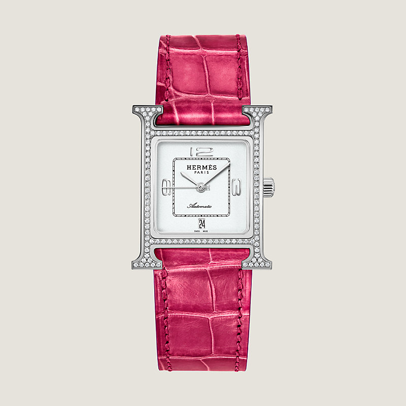 【HERMES 】アワー H ウォッチミディアム モデル30 mm レッド Heure H watch, Medium model, 30 mm | Hermès USA