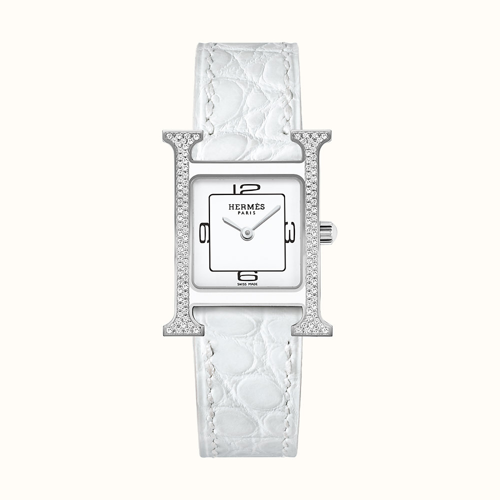 hermes white watch