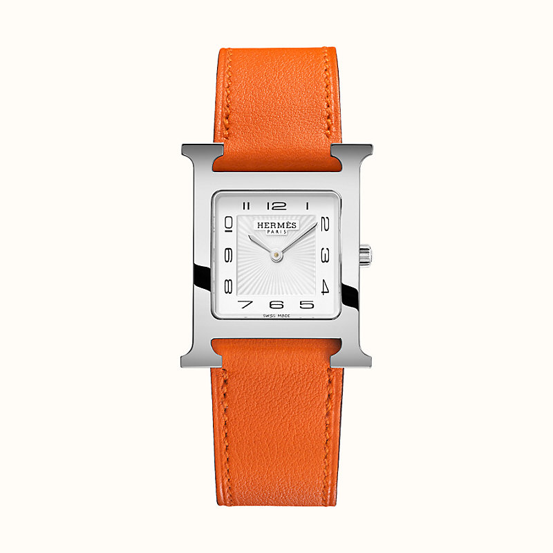 hermes watch orange strap