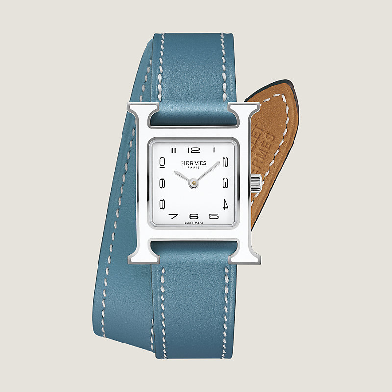 Heure H model 25mm Double Tour Watch Strap Bleu Électrique Heure H Mini model 25mm Double Tour Watch Strap Bleu  main image 4