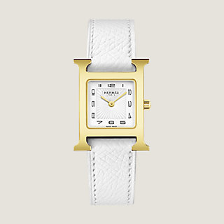 Hermès Heure H Watch Gold Epsom Calfskin Strap