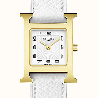 hermes h watch gold