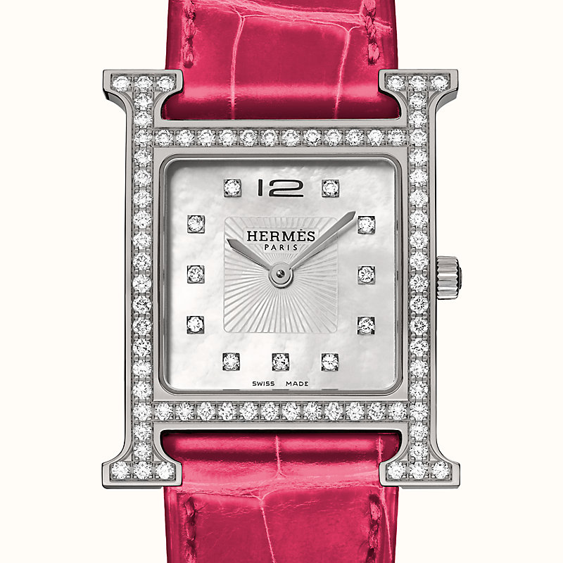 hermes heure h watch diamonds