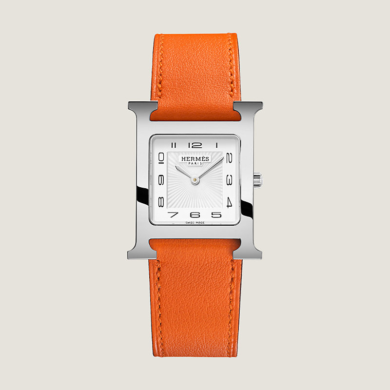 【HERMES 】アワー H ウォッチミディアム モデル30 mm レッド Heure H watch, Medium model, 30 mm | Hermès Netherlands