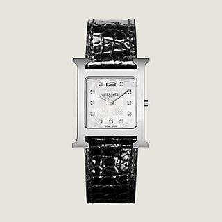 【HERMES 】アワー H ウォッチミディアム モデル30 mm グリーン heure-h-watch-medium-model-