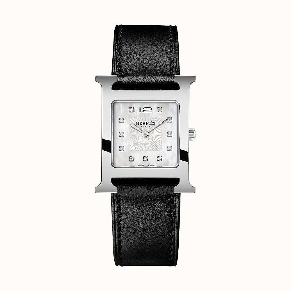 hermes watch stainless steel