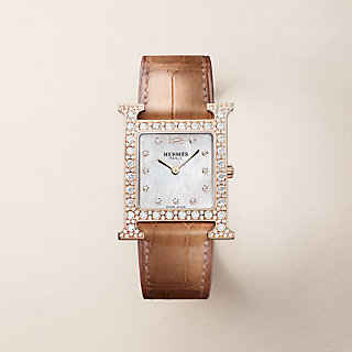 ピンク　HERMES Hウォッチ Heure H watch, Mini model, 21 mm | Hermès USA