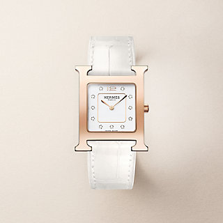 Heure H watch, Medium model, 30 mm - Beige | Hermès USA