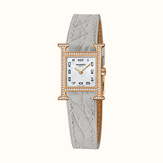 hermes rose gold watch