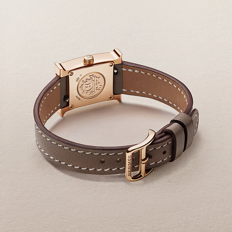 Heure H watch, Mini model, 21 mm - Black | Hermès Singapore