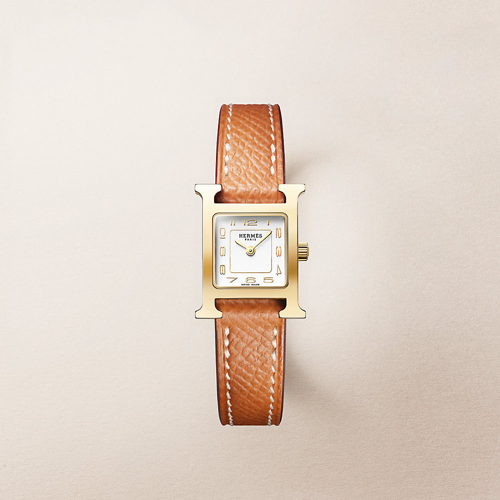 Heure H watch, Mini model, 21 mm - Beige | Hermès USA