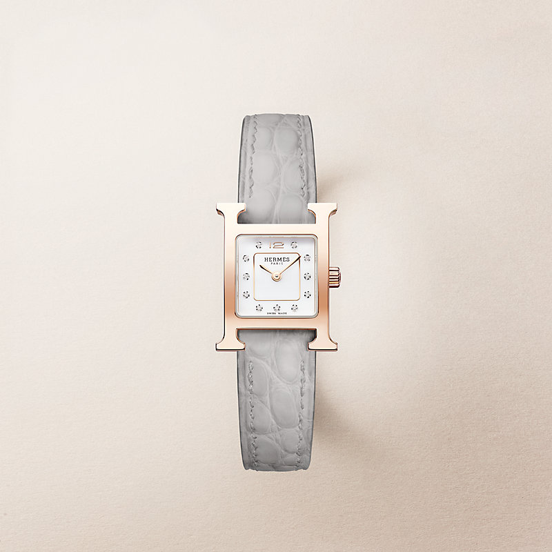 Heure H watch, Mini model, 21 mm - Orange | Hermès USA