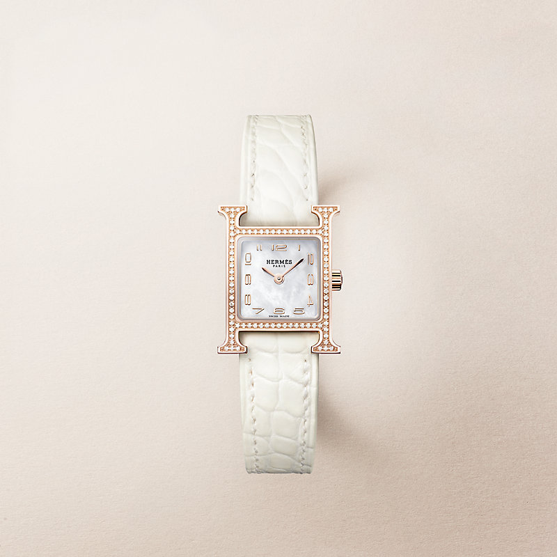 Heure H watch, Mini model, 21 mm - Black | Hermès USA