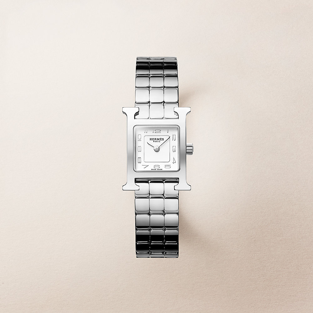 Heure H watch, Mini model, 21 mm - Black | Hermès USA