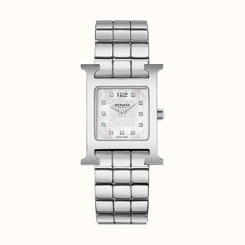 hermes heure h watch diamonds