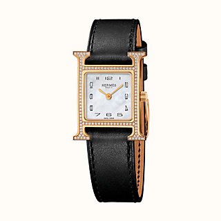 hermes h watch gold