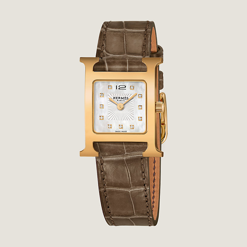 Hermes h watch discount gold