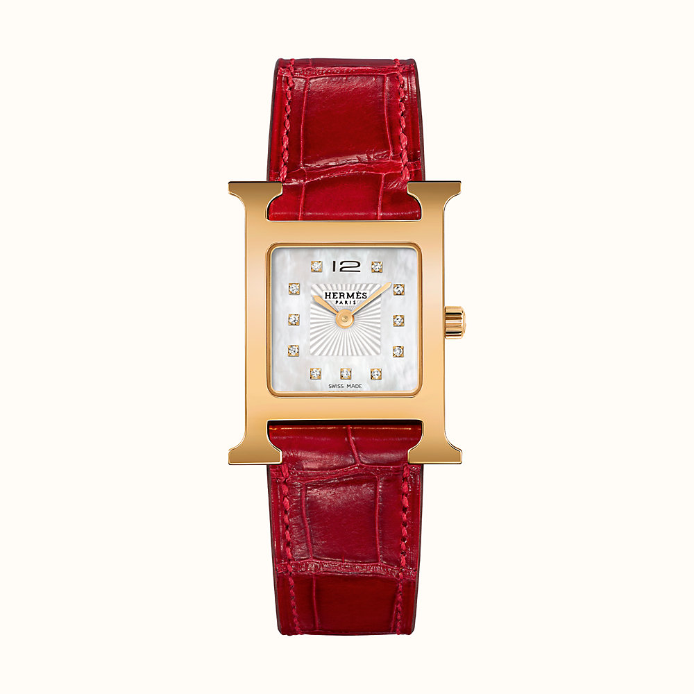 hermes watch rose gold