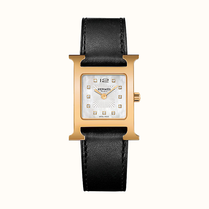 hermes leather watch