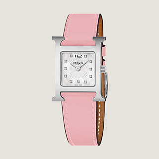 HERMES ミニケア腕時計 ブラウン Heure H watch, Small model, 25 mm | Hermès Mainland China