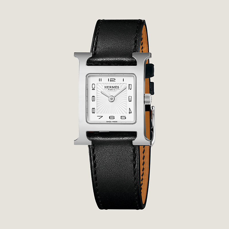 Black Barenia Leather Watch Strap