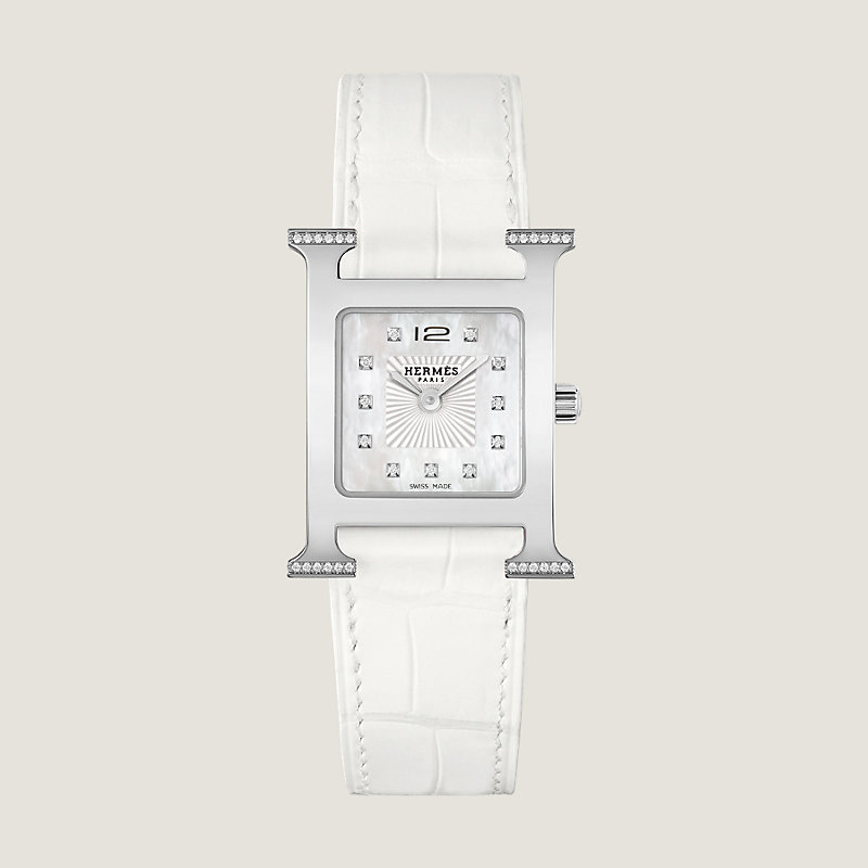 Hermes 2025 white watch