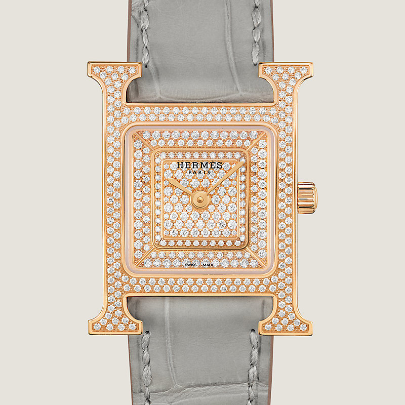 Hermes H Hour Heure Diamond Watch