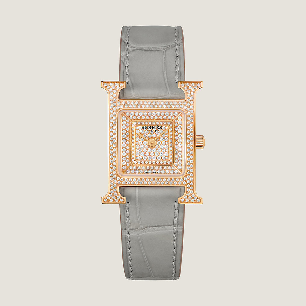 Hermes H Hour Heure Diamond Watch