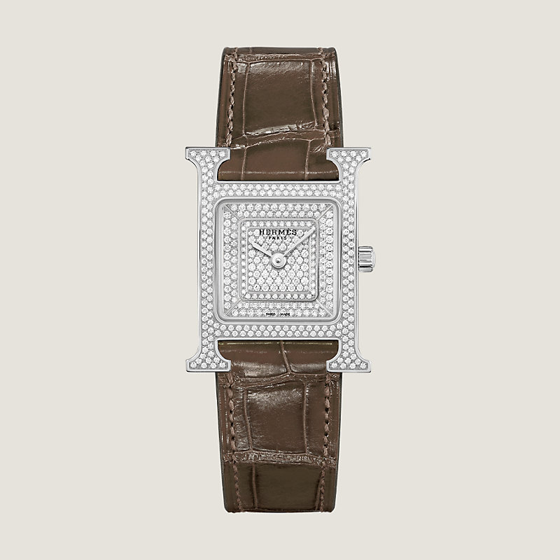【HERMES 】アワーH ウォッチスモールモデル25 mmエレファント Heure H watch, Small model, 25 mm | Hermès USA