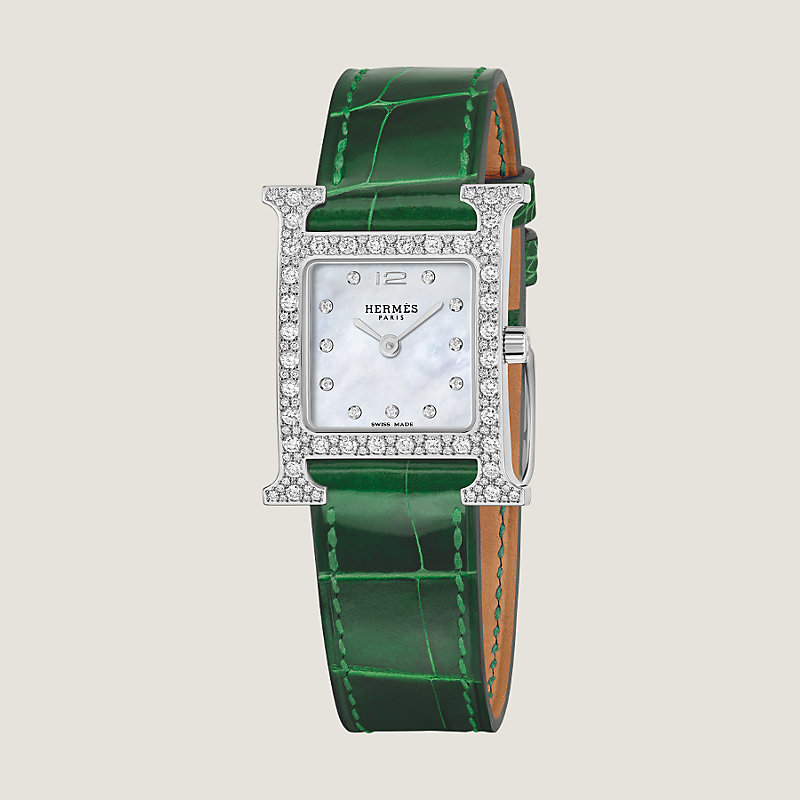 【HERMES 】アワーH ウォッチ スモールモデル25 mm イエロー Hウォッチ PM 25mm[W036735WW00] H Watch | エルメス レディース