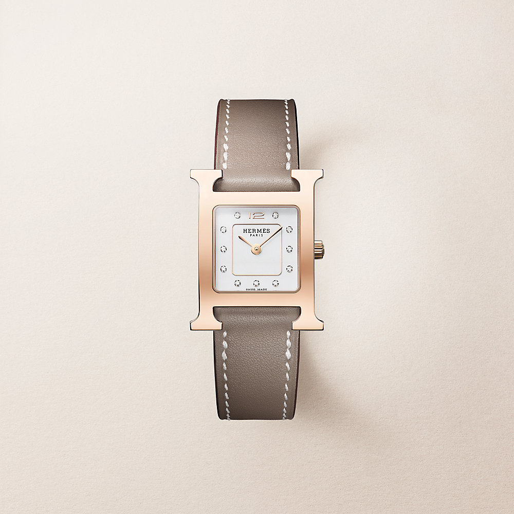 Heure H watch, Small model, 25 mm - Blue | Hermès Finland