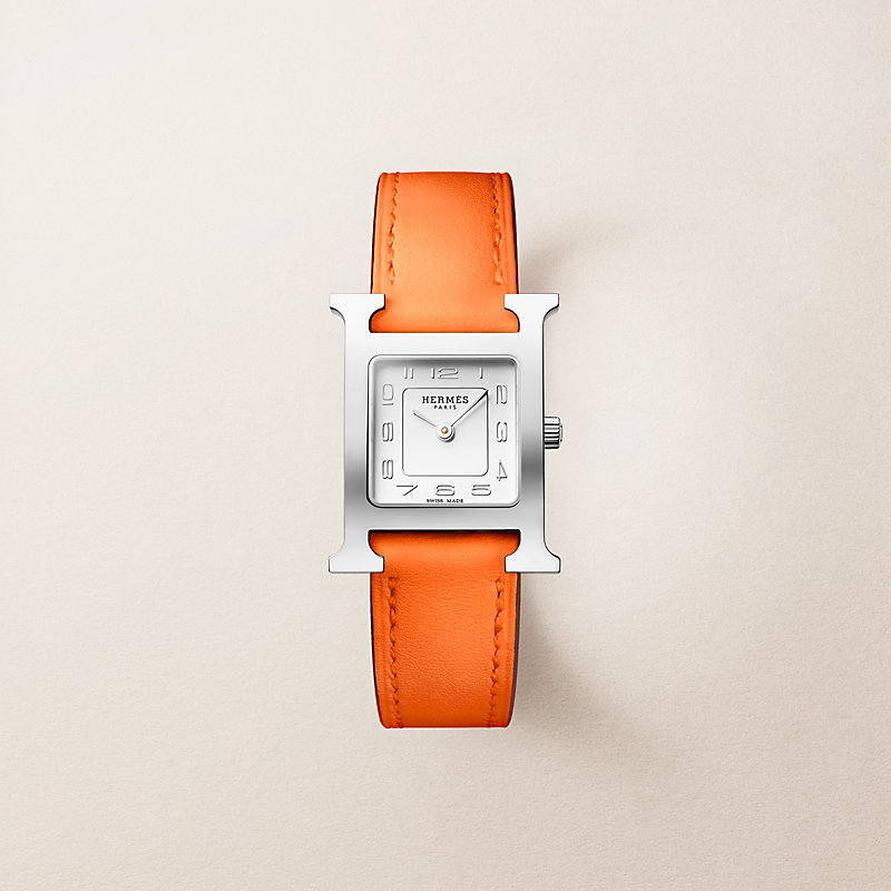Heure H watch, Small model, 25 mm - Black | Hermès Canada