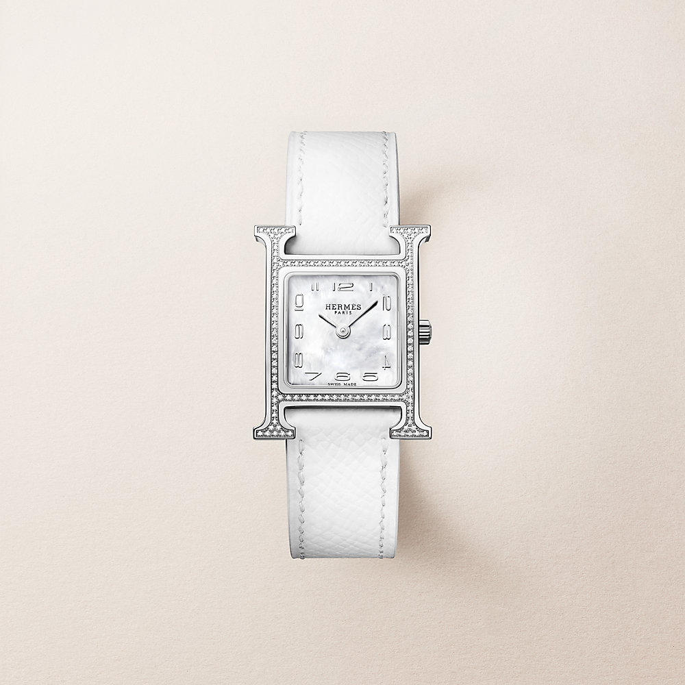 Heure H watch, Small model, 25 mm - Beige | Hermès Singapore