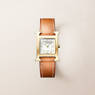 HERMES 腕時計 アワーH ウォッチ　スモールモデル25 mm　ブラウン HERMES 】アワーH ウォッチ スモールモデル25 mm ブラウン 腕時計