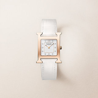 Heure H watch, Small model, 25 mm - Black | Hermès USA