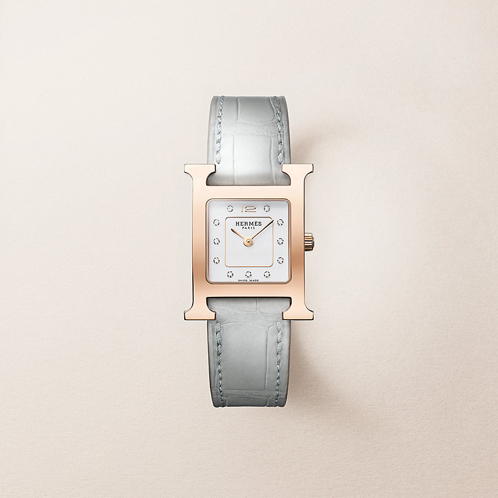 Heure H watch, Small model, 25 mm - Yellow | Hermès USA