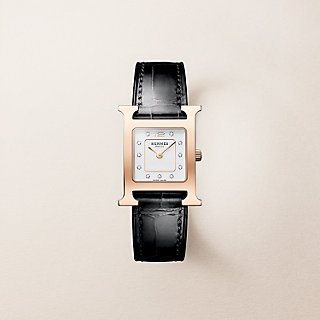 HERMES 腕時計 アワーH ウォッチ　スモールモデル25 mm　ブラウン HERMES 】アワーH ウォッチ スモールモデル25 mm ブラウン