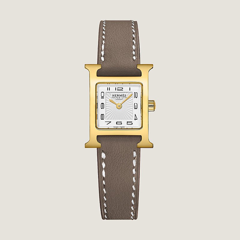 【HERMES 】アワー H ウォッチ ラージモデル34 mm ブラウン HERMES 】アワー H ウォッチ ラージモデル34 mm ブラウン 腕時計