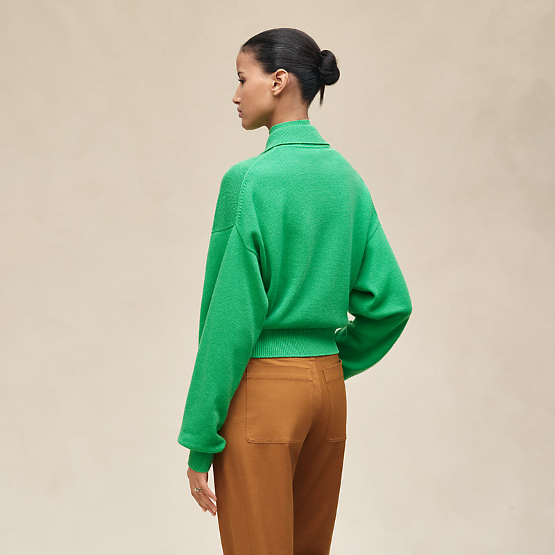 High collar sweater