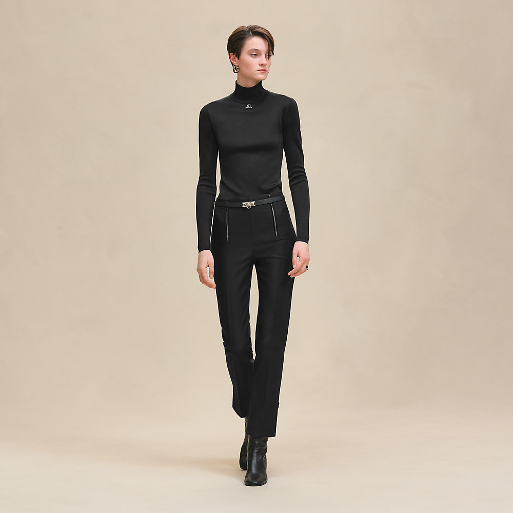 ☆エミィ☆新品IORESUSPENDER PANTS black 34 S Women's Saki Leather pants, size 38 (Black) | Emmy