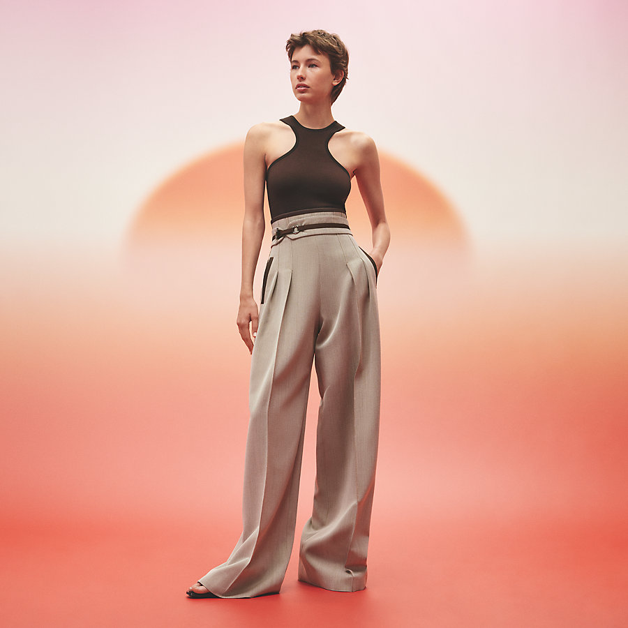 herlipto High-rise Wide-leg Pants（Sanremo High-Rise Wide-Leg Suit  